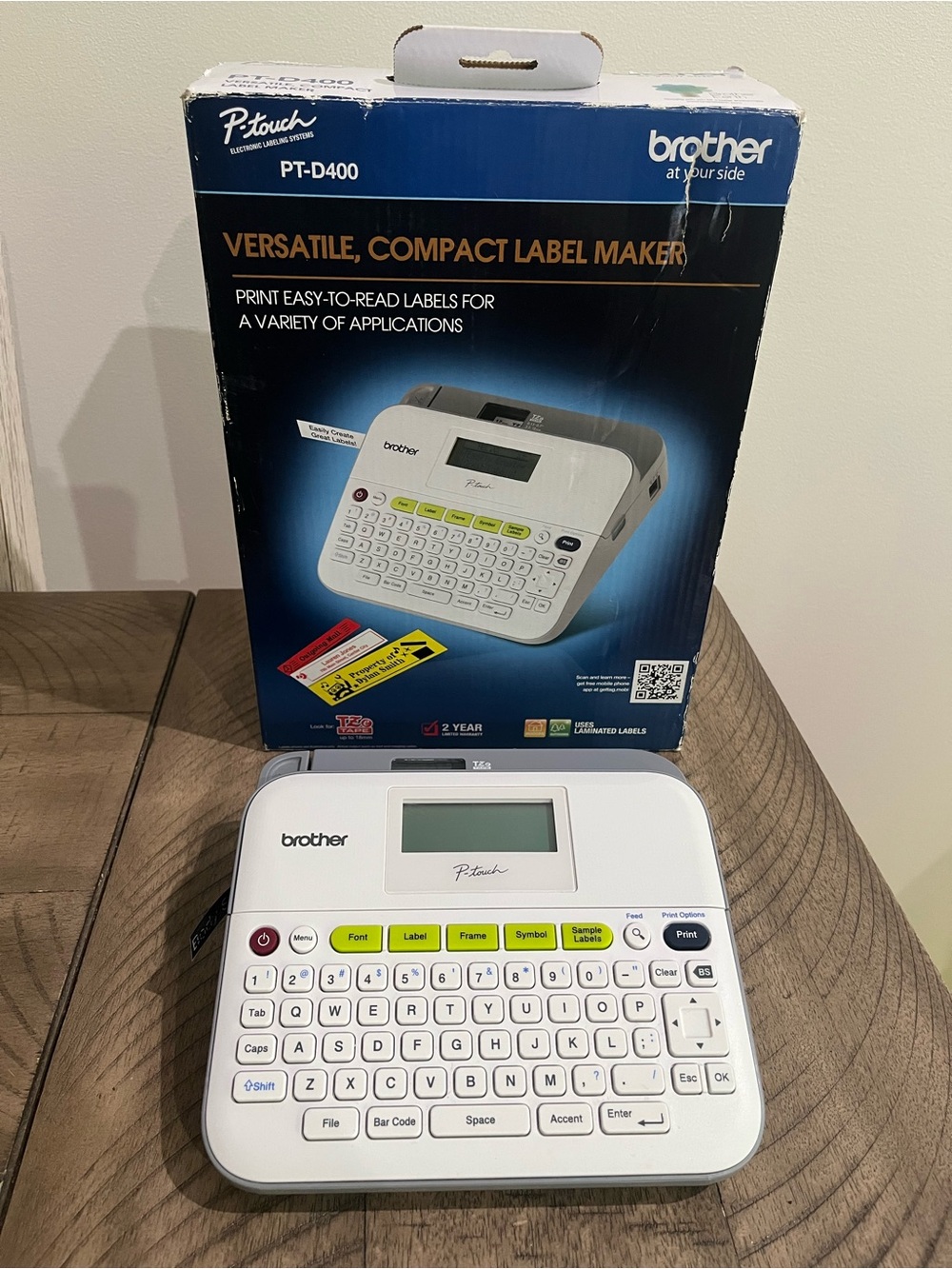 Brother PT-D400 P-Touch Desktop Label Maker TESTED LIKE NEW No AC Adapter/Manual